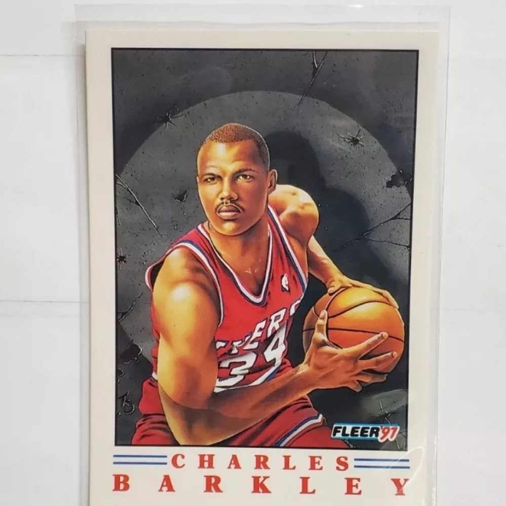 61991-92 Fleer Charles Barkley #3 Pro Vision HOF Philadelphia 76ers